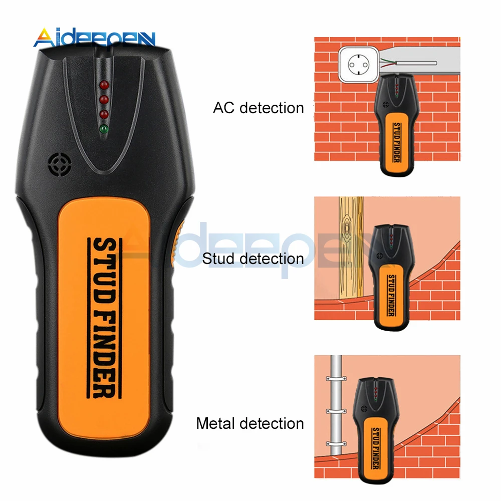 

Wall Scanner Metal Detector Find Metal Wood Studs AC Voltage Live Wire Detect Wall Scanner Electric Box Finder Wall Detector