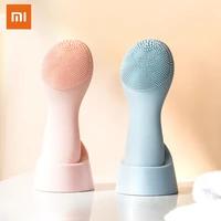 xiaomi jordan judy ultrasonic vibration silicone electric double facial cleaner care brush ipx6 waterproof face cleaning brush