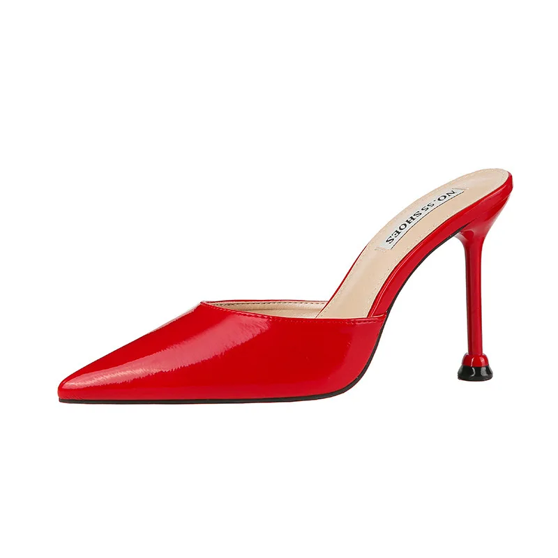 Designer Shoes Women Luxury 2021 Extreme High Heel Slippers Valentine Mules Heels Sexy Elegant For Woman Buty | Обувь