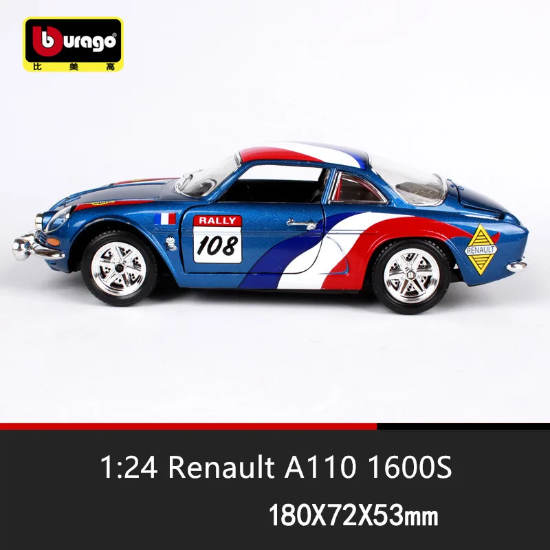 Модель автомобиля Bburago из сплава 1:24 Renault Alpine A110|Наземный транспорт| |