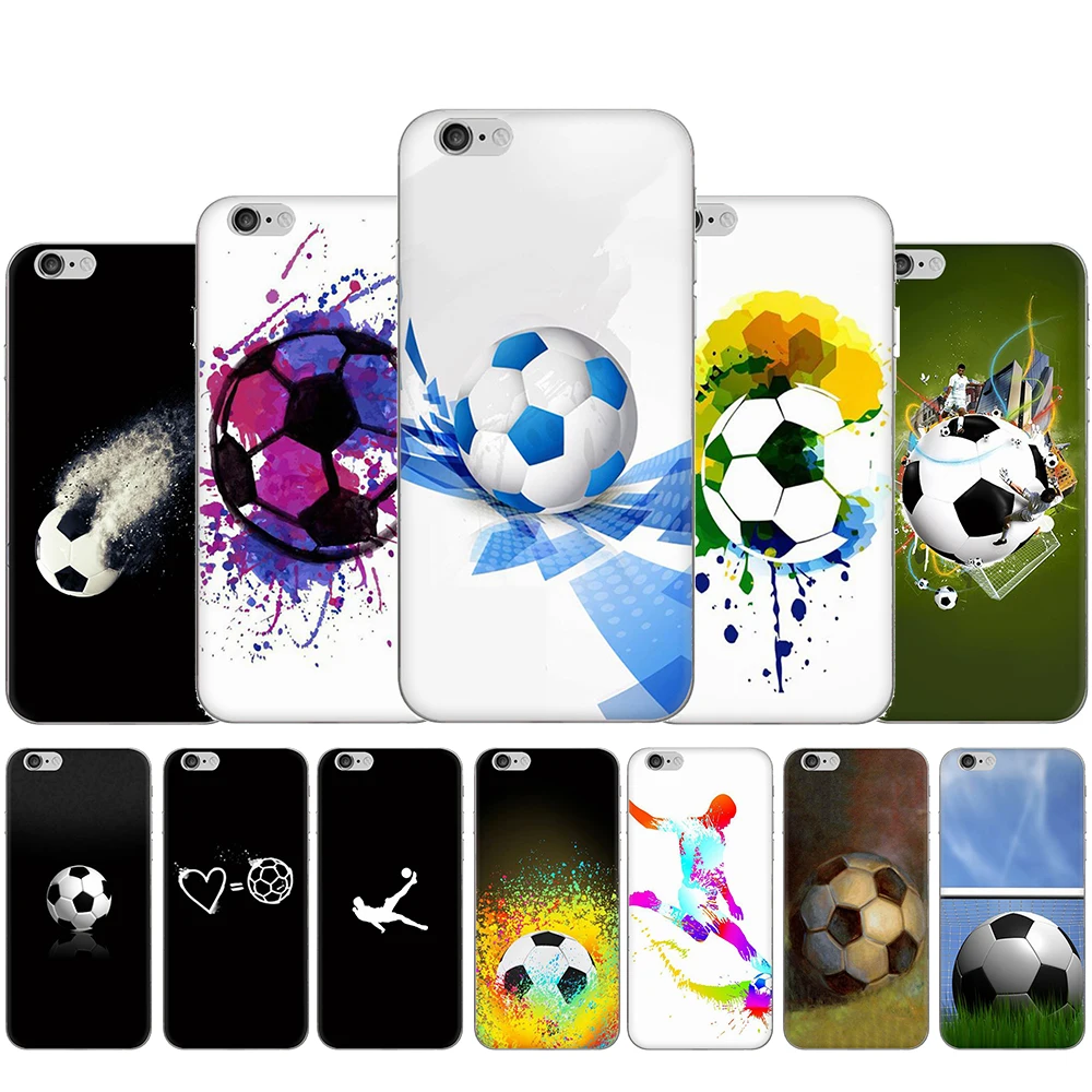 Жесткий чехол для телефона с изображением футбольного мяча iphone 5 5s SE 2020 5C 6 6s 7 8 Plus X