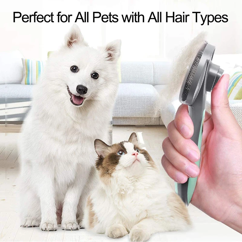 Benepaw Self Cleaning Slicker Dog Brush Efficient Short And Long Haired Pet Comb Loose Fur Dirt Ergonomic Handle Shedding Tool | Дом и сад