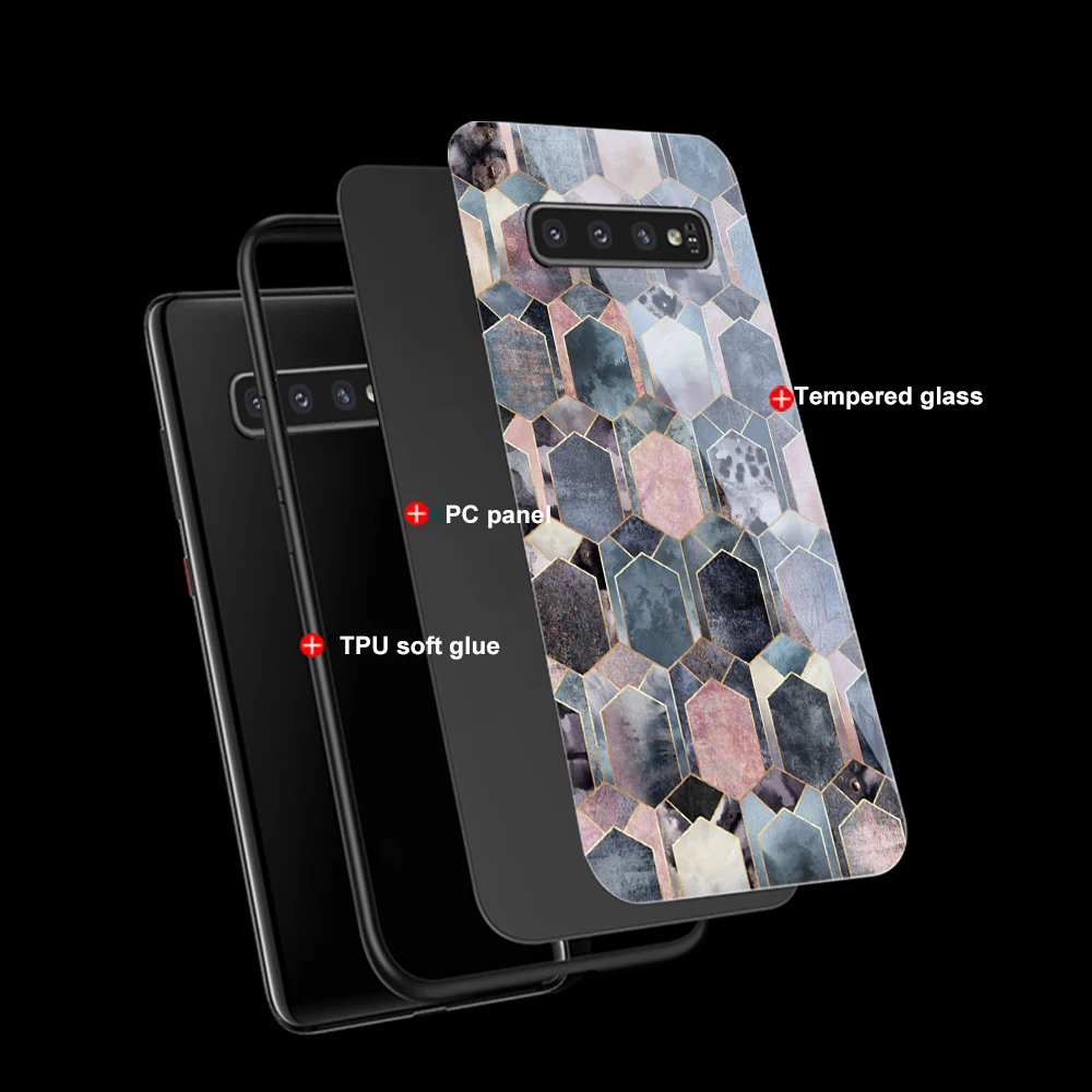 

Luxury Marble Glass Case for Samsung Galaxy S21 A51 S20 A50 A71 A70 S10 S9 S8 A21S M31 S10e A20 A30 Note 20 10 9 Lite Plus Ultra