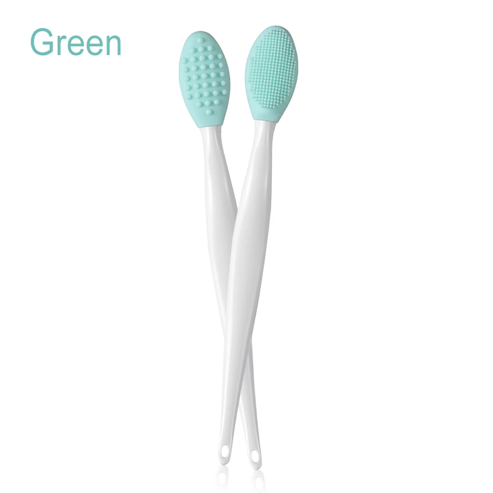 Green 1 шт., 6 цветов, Мягкая силиконовая щетка для чистки лица, удаление черных точек, массажер для чистки лица, ручная щетка для отшелушивания - Цвет: Green
