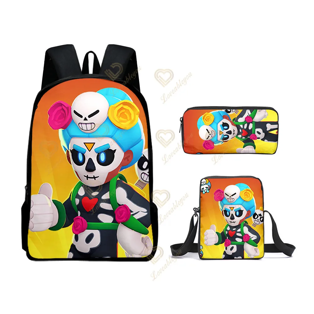 

3pcs Leon Student Backpack Boys Girls Backpacks Back To School Bookbag 16 Inch Teenager School Bags for Boys Girls Mochilas