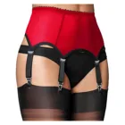 Пикантные Для женщин широкая подтяжка ремень Высокая талия в стиле панк из эластичного кружева подвязки Ретро подтяжки сетки кружева проводов Porte Jarretelles