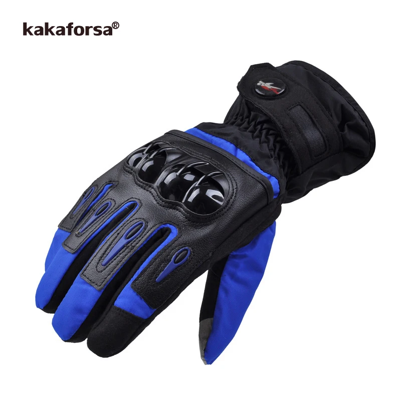 Kakaforsa мужские кожаные перчатки для катания на лыжах с сенсорным экраном теплые