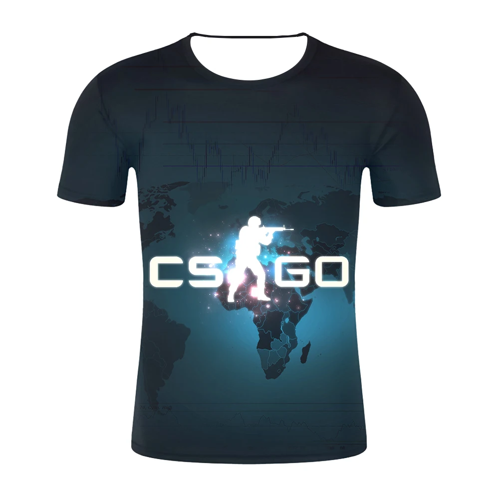 CS GO Gamers мужская и женская футболка летняя новинка csgo Мужская 3D принт высокое