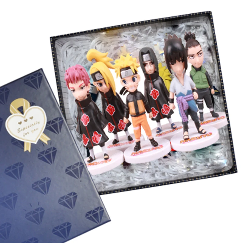 B with Box ELBCOS Наруто Какаши Lee Neji Gaara Sasuke Нара сикамару Itachi Deidara 10-12com Q ver. Подвижная фигурка-модель игрушки - Цвет: B with Box