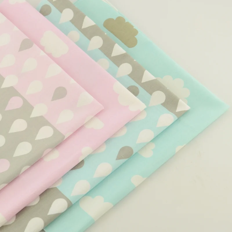 4 шт./лот 40 см x 50 хлопчатобумажная ткань для кукол Сделай Сам игрушек лоскутного