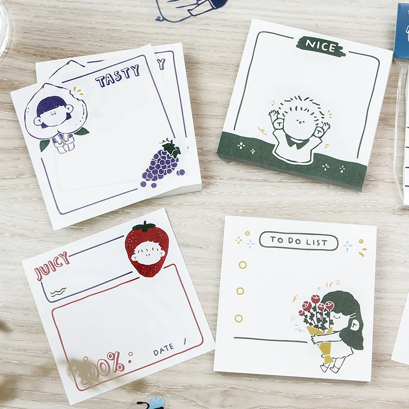 

6PACKS/LOT careful thinking of OO sauce series creative fresh notes paper memo pad