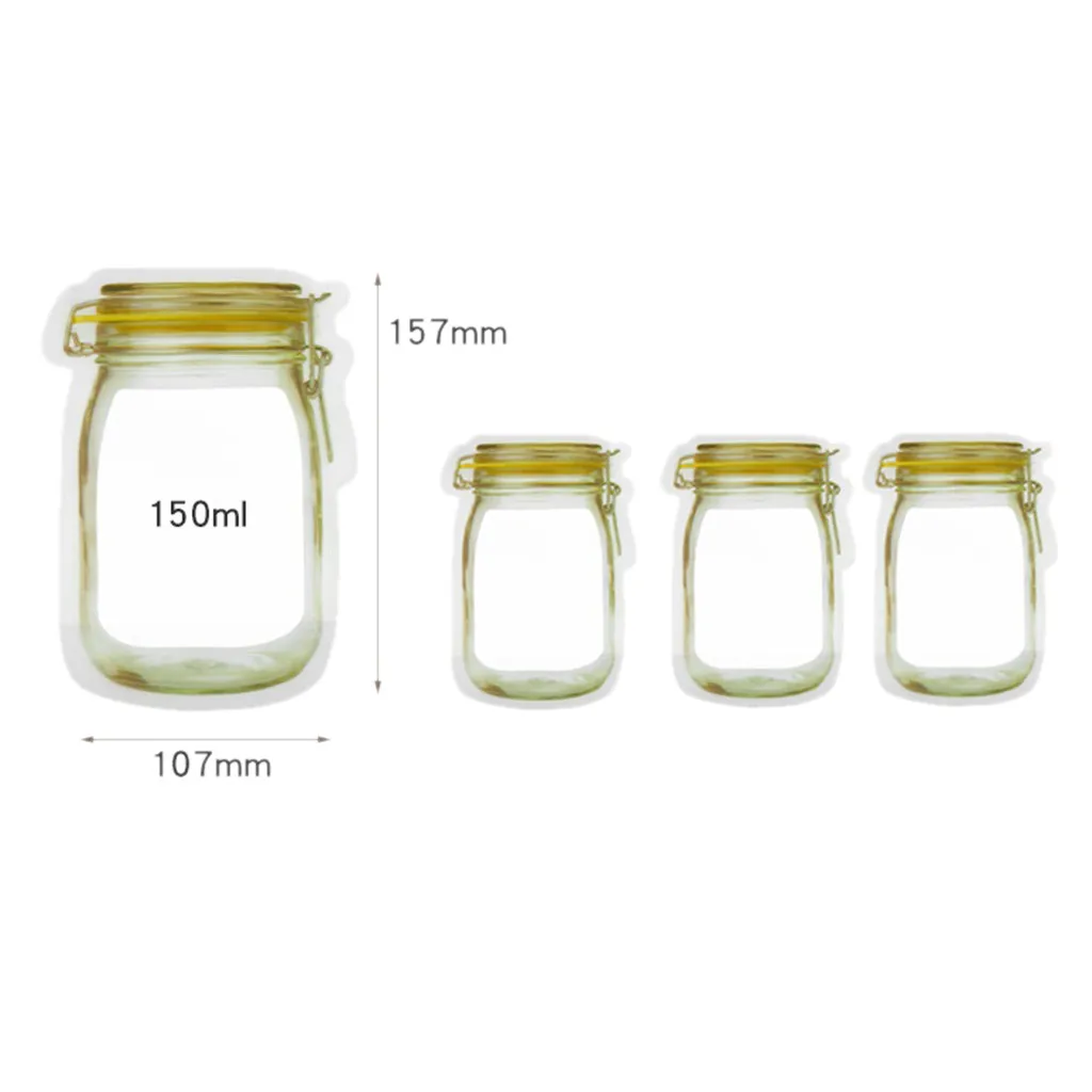 Zipper Bags Reusable Snack Saver Bag Leakproof Food Sandwich Storage For Travel Kids Same Size 4pc | Дом и сад