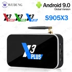 ТВ-приставка Ugoos X3 Plus, Android Горячая Распродажа, 4 Гб ОЗУ, 64 ГБ DDR4 Amlogic S905X3 Smart TV Box X3 Pro, 4 ГБ 32 ГБ 4K X3 Cube, 2 ГБ 16 ГБ, 9,0 M LAN, 1000