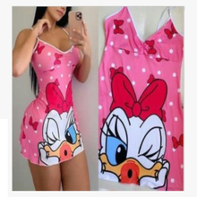 Vestidos Disney-vestido con estampado de pato donald para mujer...
