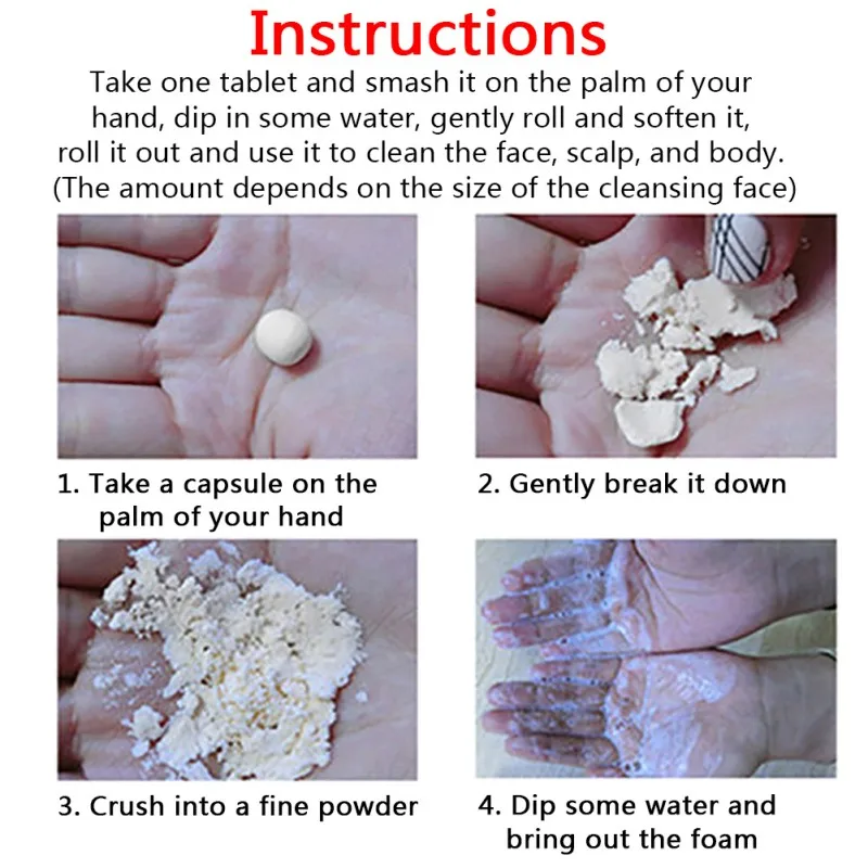 

35g Amino Acid Cleaning Beans Deep Cleaning Oil Control Moisturizing Volcanic Magma Beans Skin Care