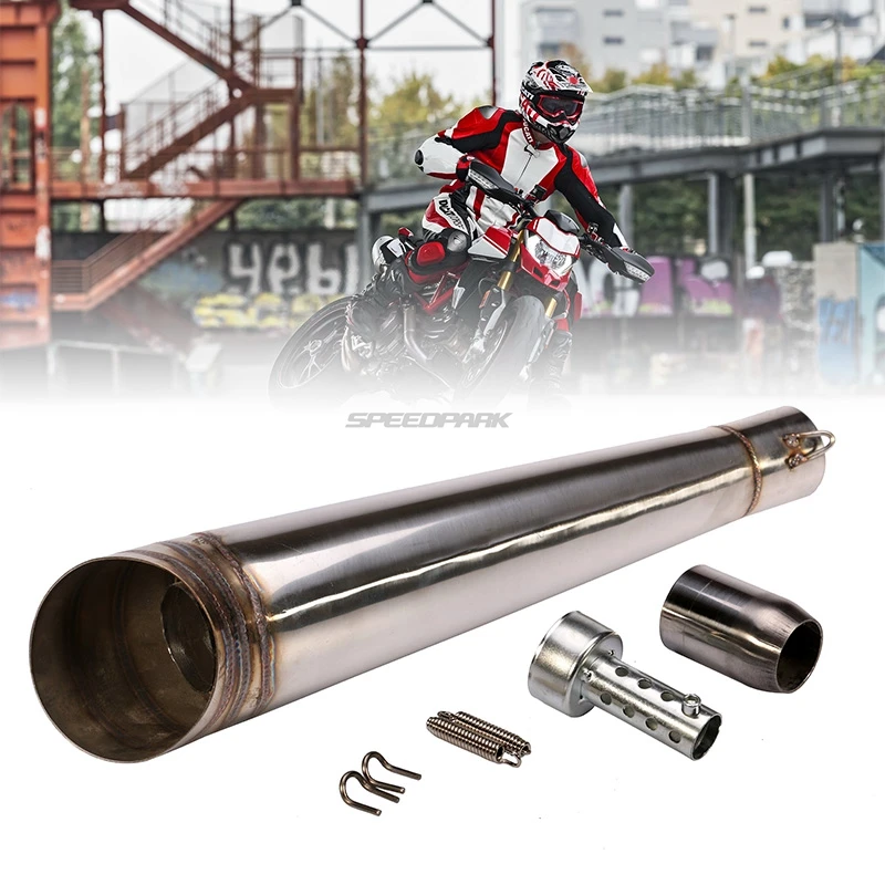 Универсальный глушитель для мотоцикла из нержавеющей стали 48 8 мм|Выхлопные