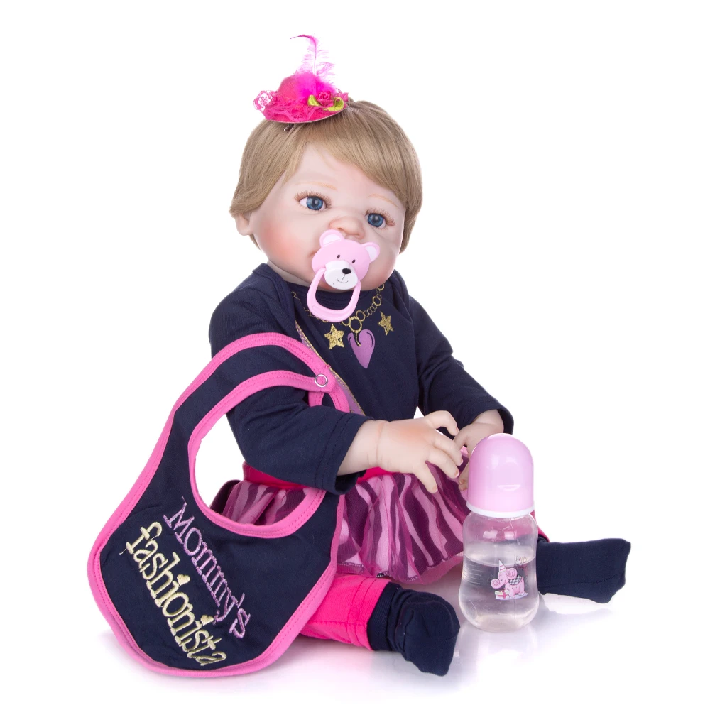KEIUMI Реалистичная кукла Reborn Baby игрушки силиконовый чехол для всего тела 23 &quot57 см