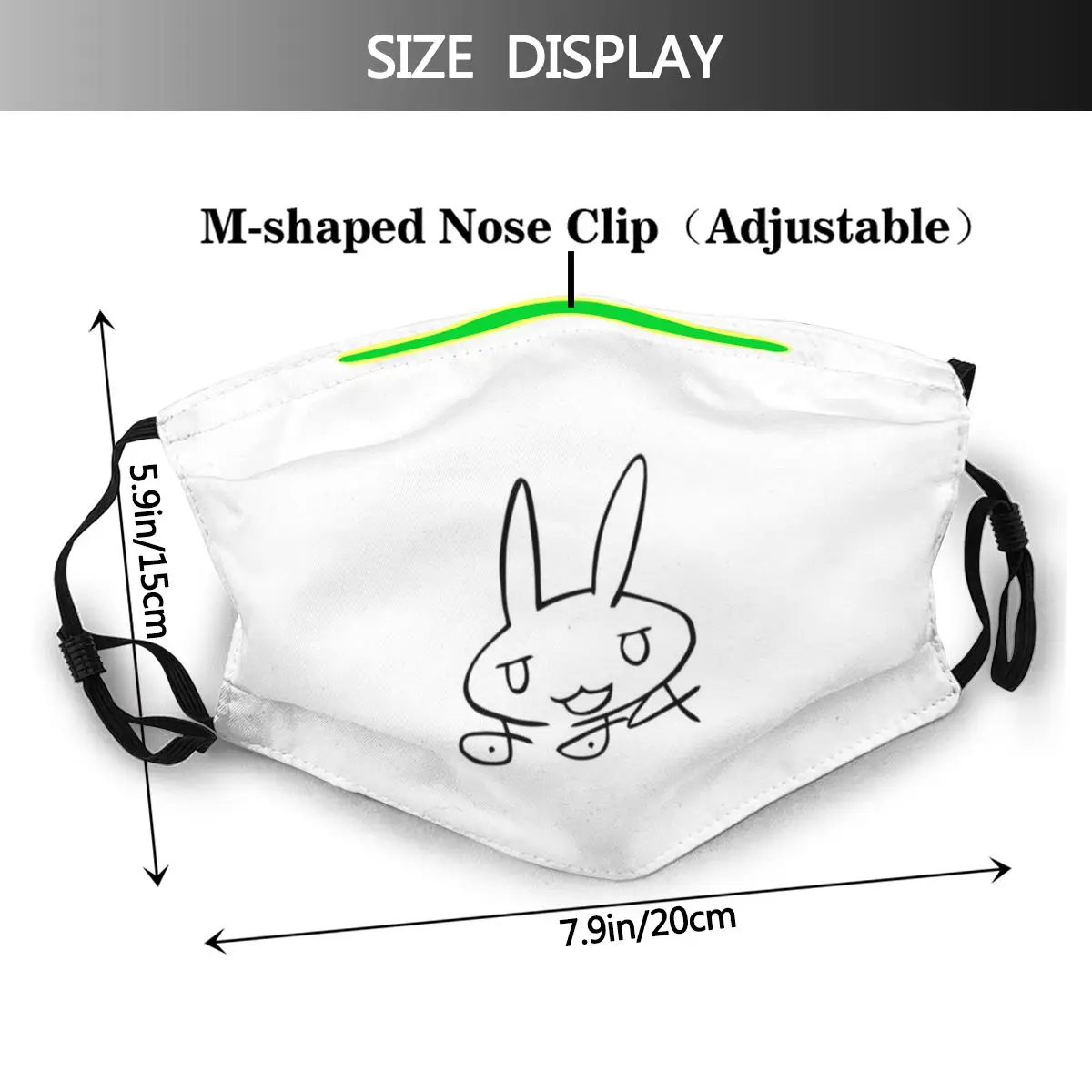 Made In Abyss Mouth Face Mask Nanachi Signature Cut Out Facial Lovely with 2 Filters Kawai | Аксессуары для одежды