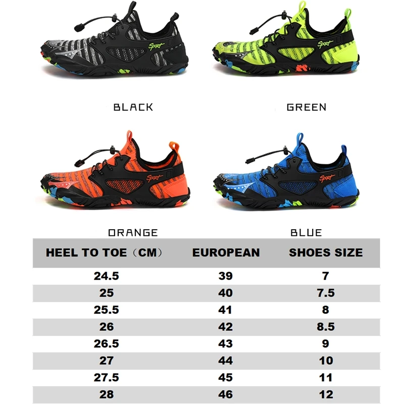 

Water Shoes Men Sneakers Barefoot Outdoor Beach Upstream Aqua Shoes Quick-Dry River Sea Diving Swimming Big size 46 New Arrival