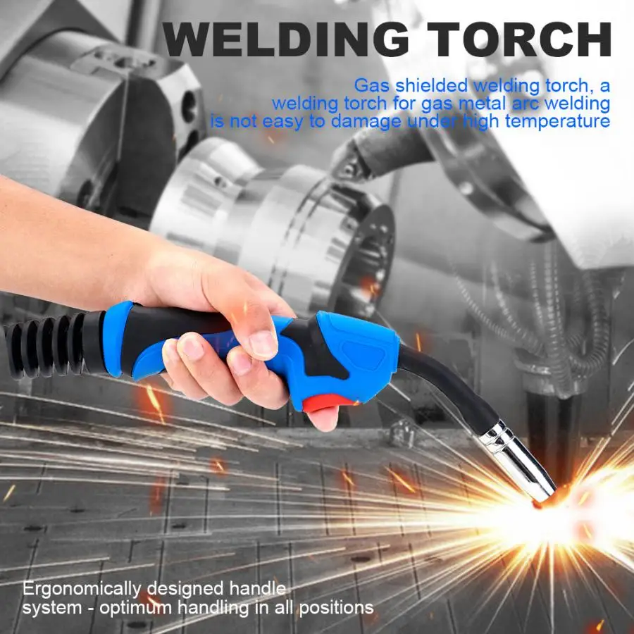 

180A MIG Welding Torch MIG Gas Shielded Welding Torch Euro Standard Fitting Connector 4M Flamethrower