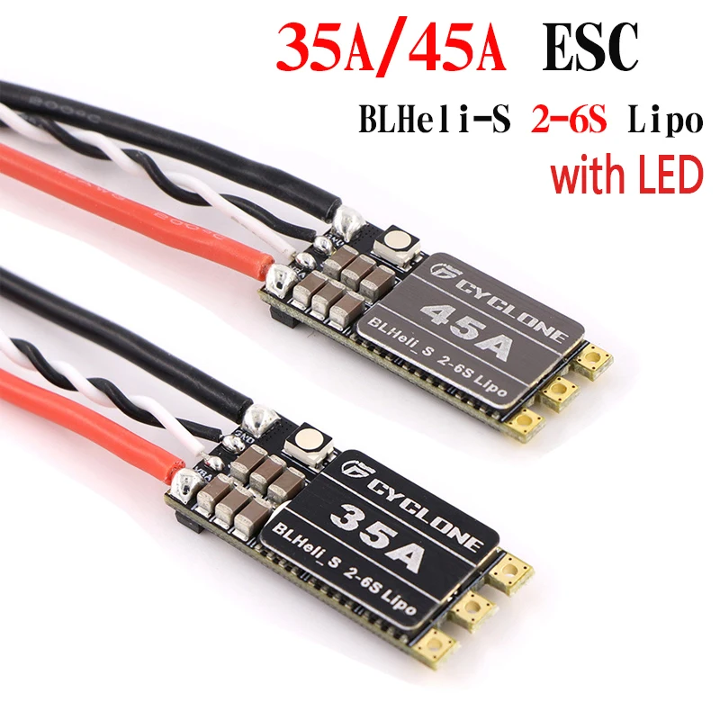 Cyclone 35A/45A blheli _ S Поддержка D Shot 150/300/600 ESC встроенный светодиодный источник питания 2