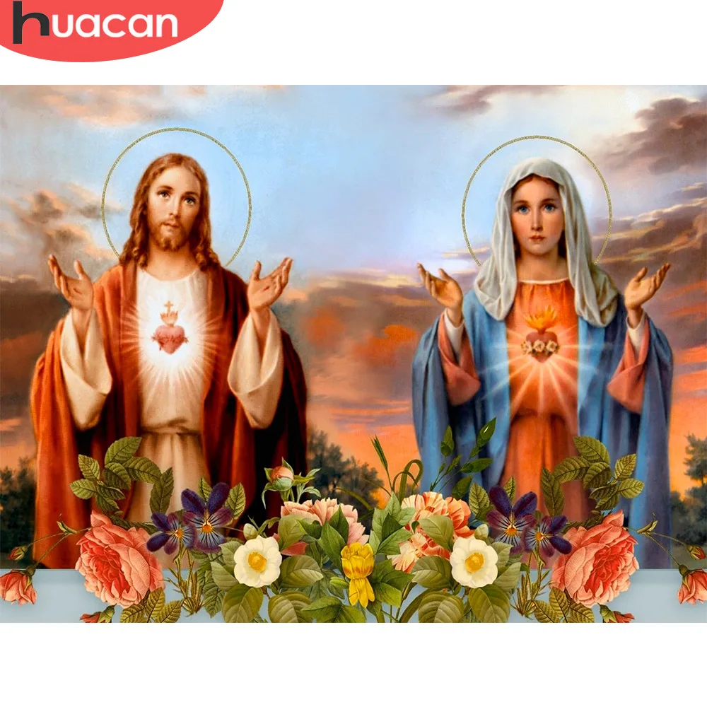 Huacan Алмазная мозаика "Религия" вышивка крестиком Иисус украшение для дома Алмазная вышивка рукоделие