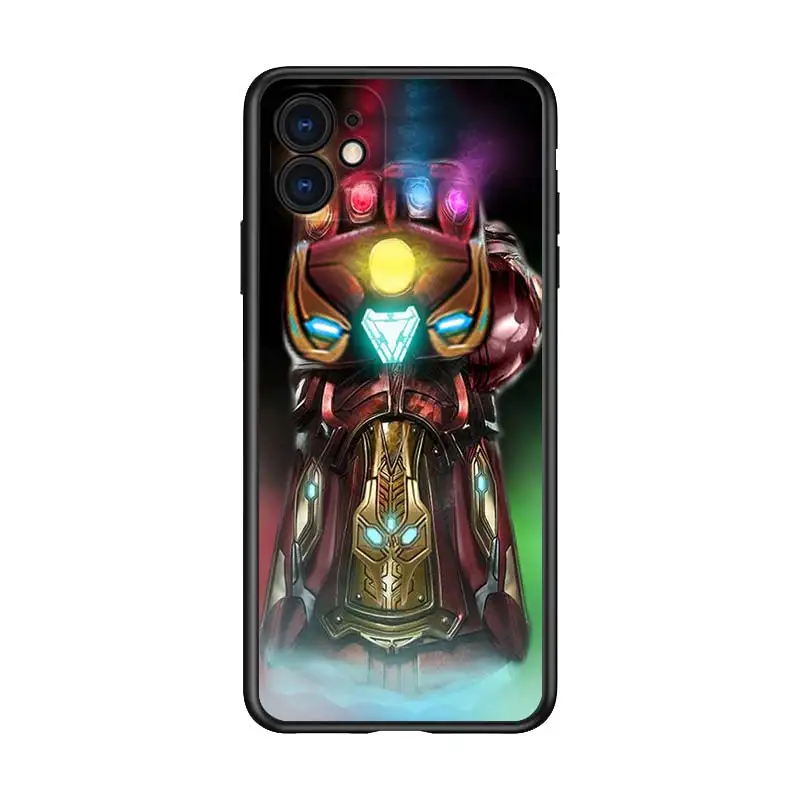 

Thanos marvel hero for Apple iPhone 12 Pro Max Mini 11 Pro XS Max X XR 6S 6 7 8 Plus 5S SE2020 Soft Black Phone Case