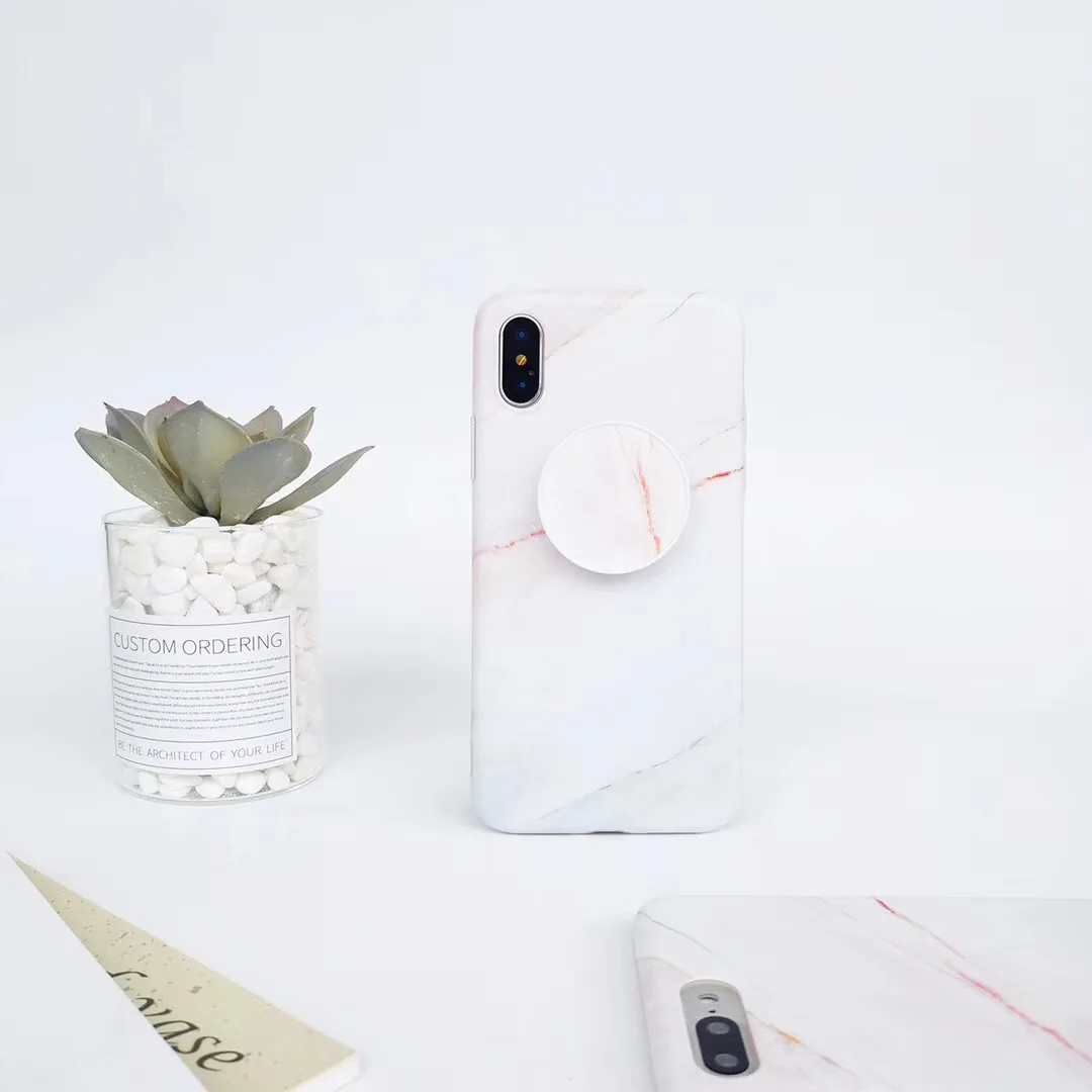 Only Holder Marble5 3D мультфильм круглый держатель мобильного телефона анти-капля палец кольцо стенд кронштейн для iPhone X XS XR 8 7 6s samsung все телефоны - Цвет: Only Holder Marble5