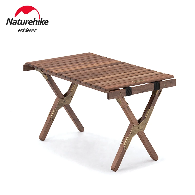 

Naturehike Outdoor Solid Wood Folding Egg Roll Table Camping Picnic Removable Table NH21JJ001