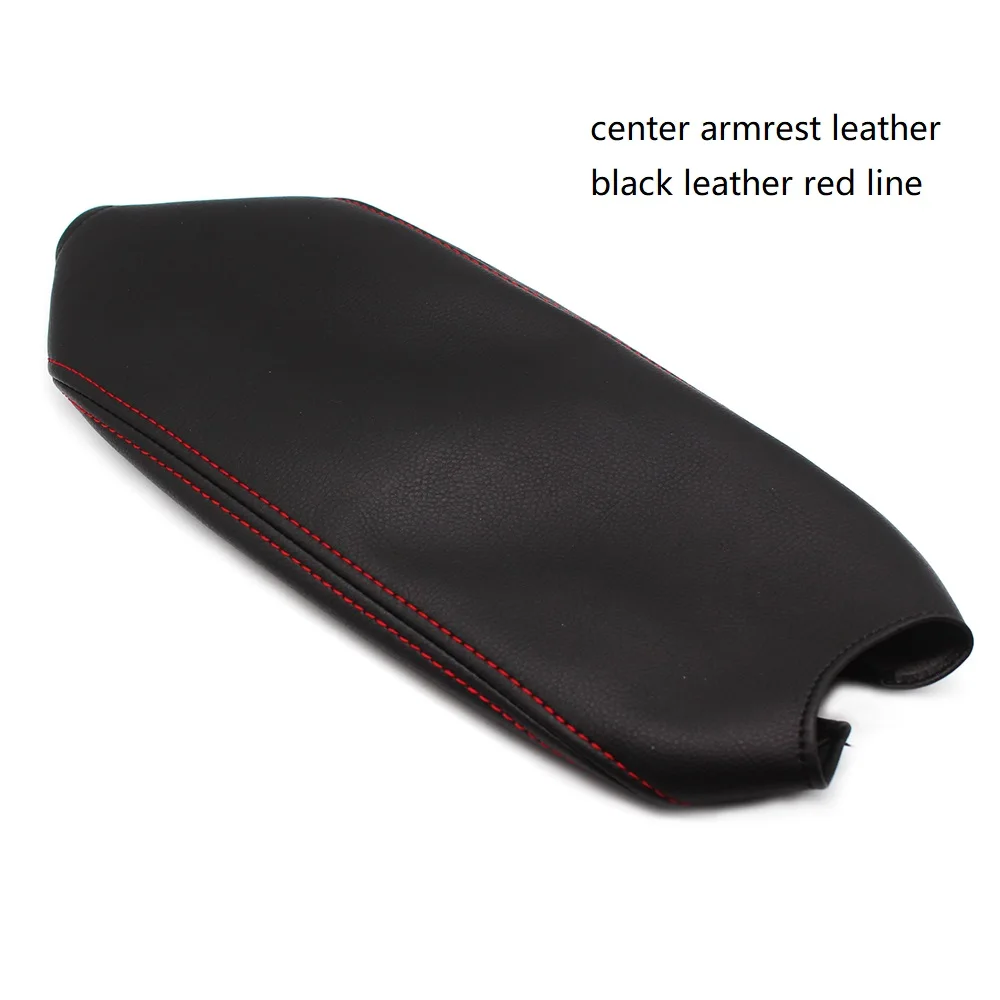 black with red line Автомобиль Центральной Консоли крышка коробки подлокотника "сделай сам" из микрофибры с защитой от проколов для Honda Civic 8th Gen 2006 2007 2008 2009 2010 2011 - Название цвета: black with red line