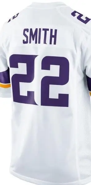 

Customized Stitch For Harrison Smith Men Women Kid Youth Purple White Shirt American Football Jersey
