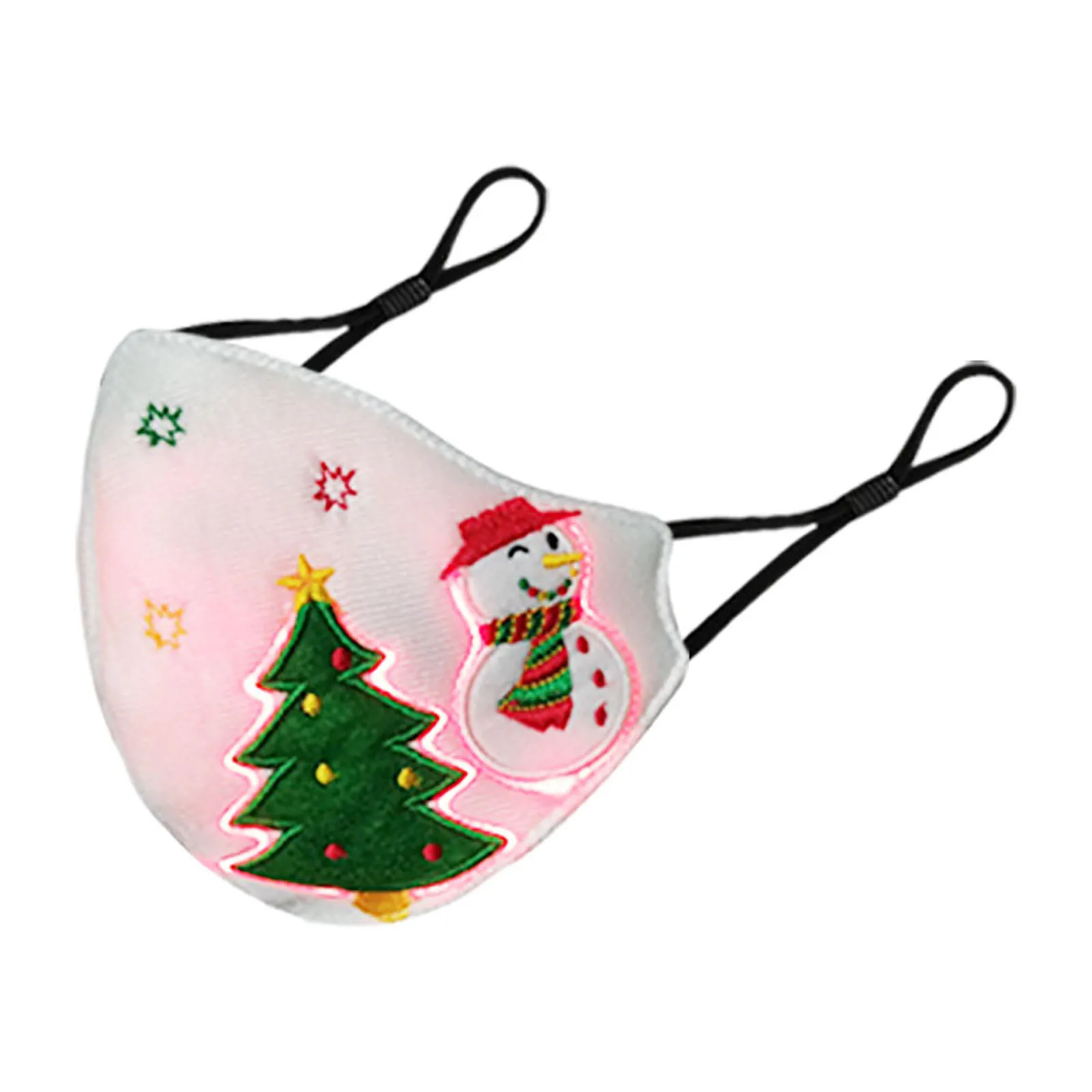 Christmas Glowing Mask Led Light Up Party Club Festival Diy Holiday Masks Mascarilla Navidad Luces#g30 | Дом и сад