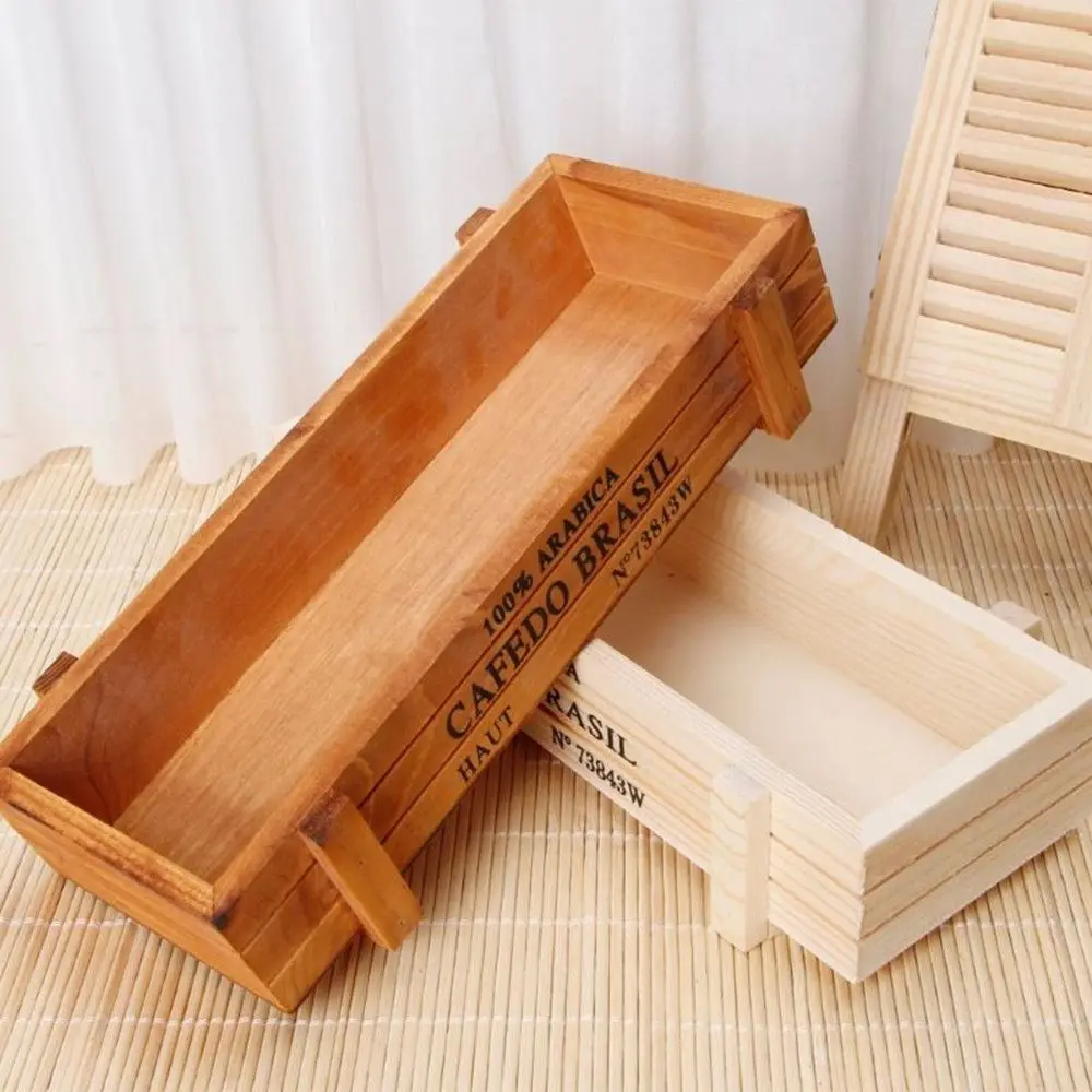 

Vintage Wood Garden Flower Planter Succulent Pot Trough Rectangle Box Plant