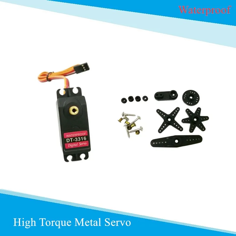 

DT-3316 Waterproof High Torque full Metal Gear RC Servo motor airplane helicopter boat car Digital Servo, 15kg torque,angle of
