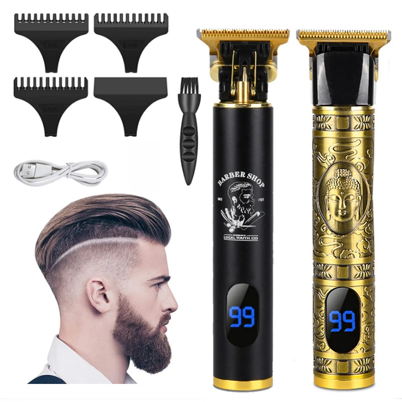 Мужской триммер Парикмахерская Машинка для стрижки волос бороды машинка бритья