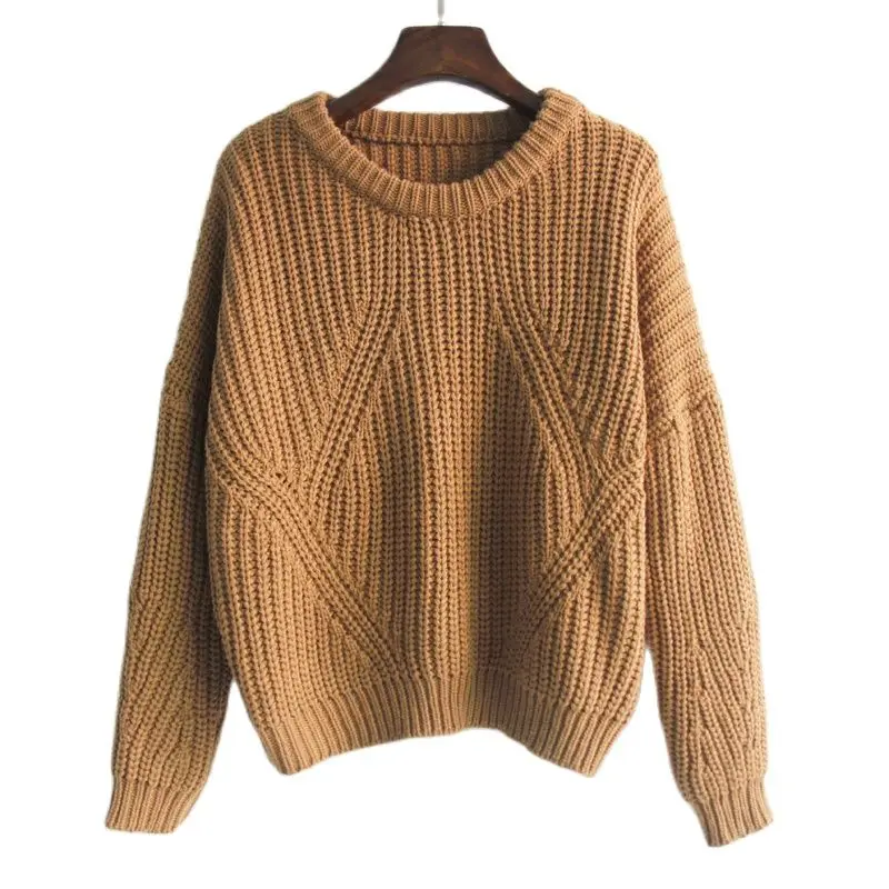 Свитер для девочек женские свитера с перекрутом зимние вязаные Джемперы Осенние