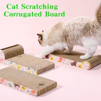 corrugated paper cat scratcher kitten scratching bed pad board toy mat for pet game grinding nails protect furniture catnip