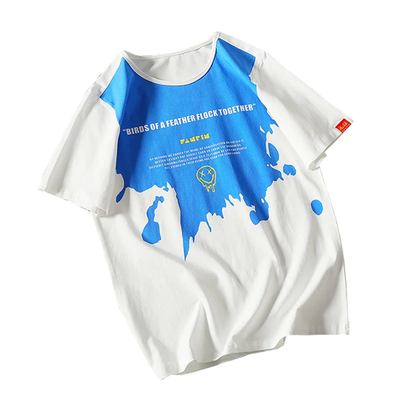 

FMZXG new cotton T-shirt short sleeve Tops & fashion casual men's loose trend plus size men's short sleeve 2020 new summer
