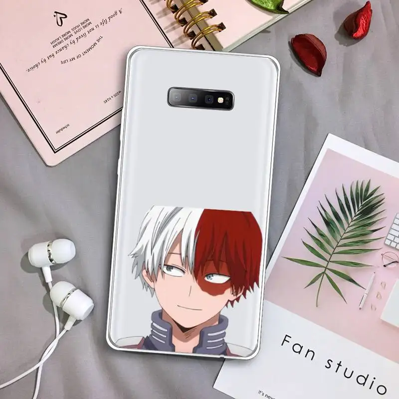 

Todoroki Shoto My hero academia anime Phone Case Transparent For Samsung Galaxy A 71 21s S note 8 9 10 plus 20 ultra