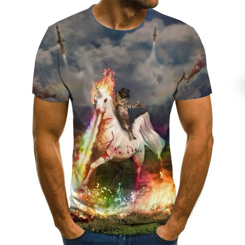 

Summer men's fashion hip hop T-shirt 3D men's T-shirt