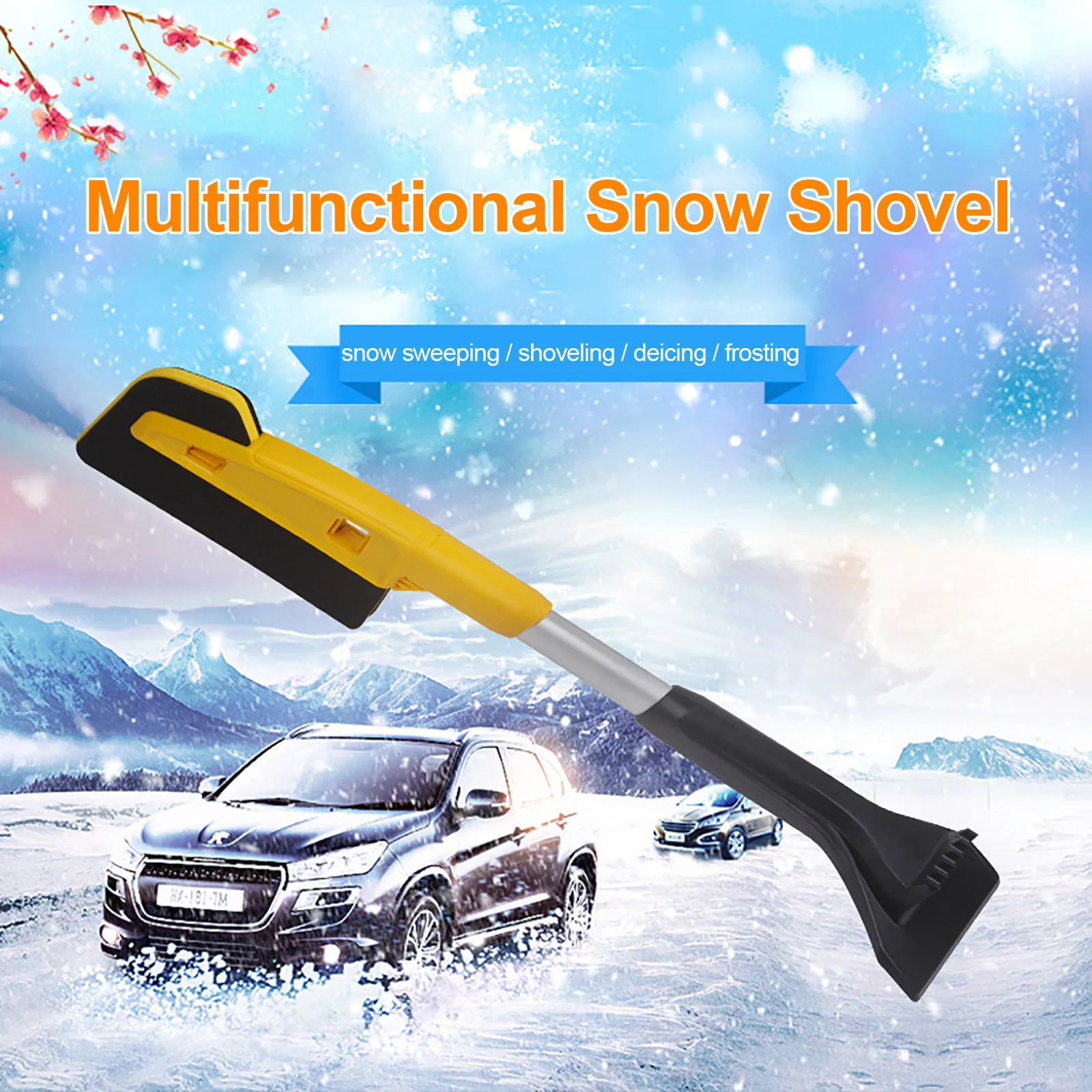

Car EVA Snow Shovel Multifunctional Snow Shovel Long Rod Deicing Ice Sweep Tool Snow Removal Brush For Winter Car Accessories
