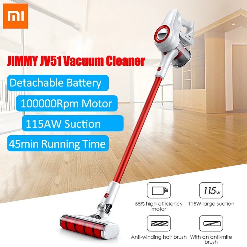 Xiao mi JIMMY JV51 Ручной беспроводной пылесос для дома портативный 115AW всасывающий