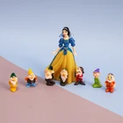 Милые куклы Принцессы Диснея, милые Мультяшные куклы из мультфильма Белоснежка и семь карликов, украшения для торта на день рождения, детские игрушки