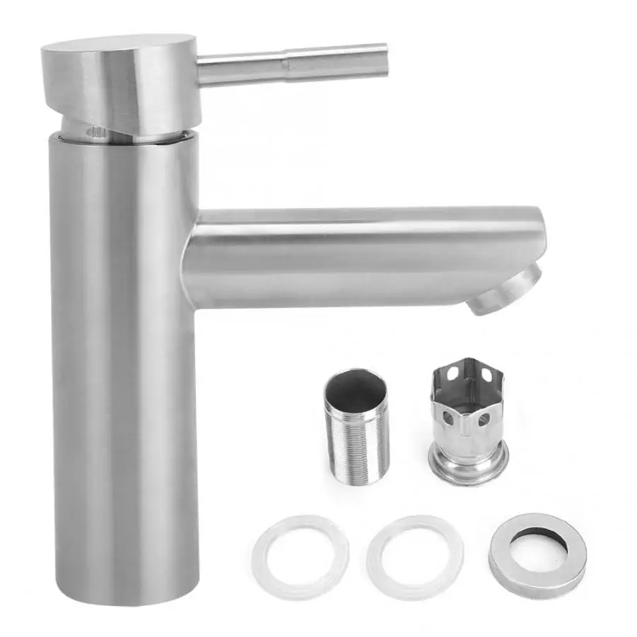 Кран для раковины бытовой кран из нержавеющей стали ванной комнаты воды G1/2in с