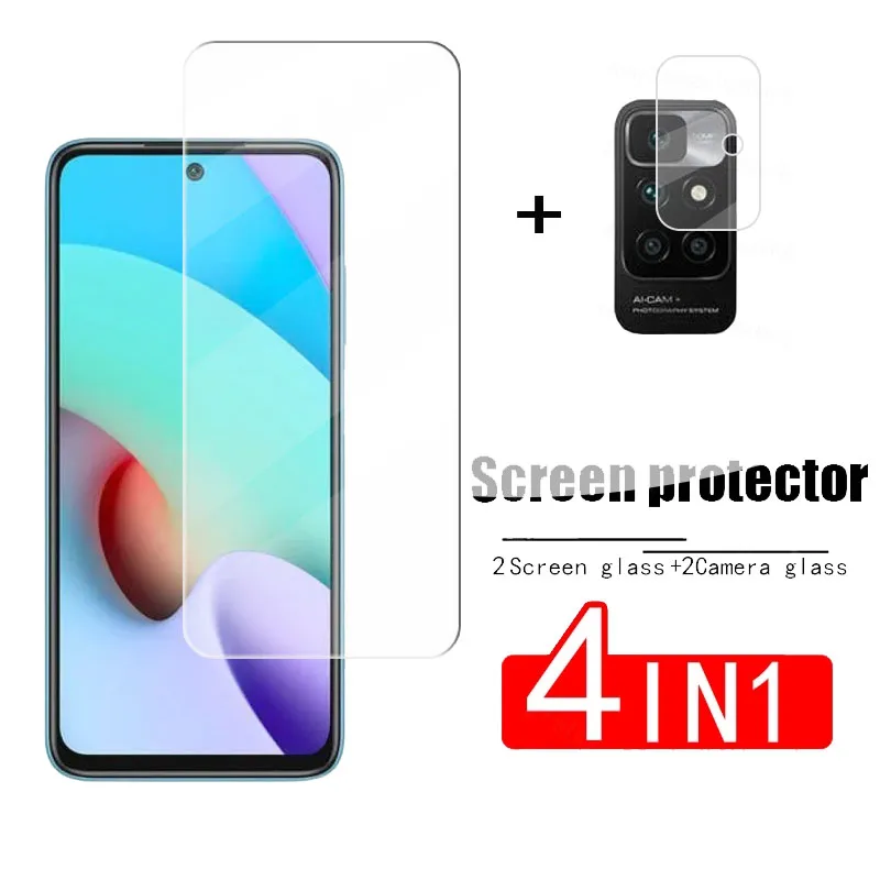 Protector de pantalla de vidrio templado para Redmi 10, pel&iacute;cula protectora de vidrio templado para Redmi 10, Note 10 Pro-0