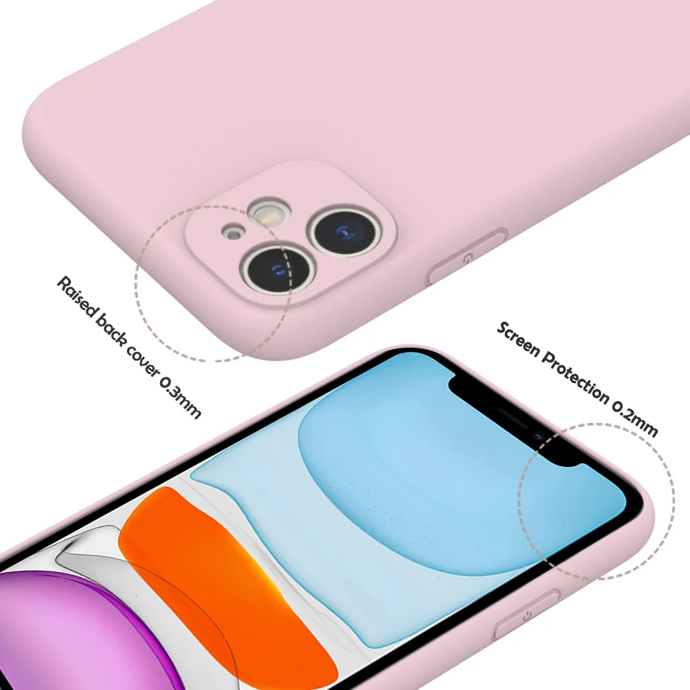 

Candy Solid Color Matte Phone Case For iphone 12 mini 11 Pro XS Max XR X 8 7 6 Plus SE 2020 Silicone Cases Soft TPU Back Cover