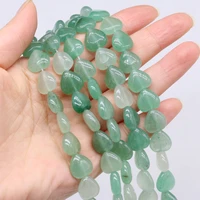 natural semi precious stone beads heart green aventurine for diy jewelry making necklace earring bracelet handmade