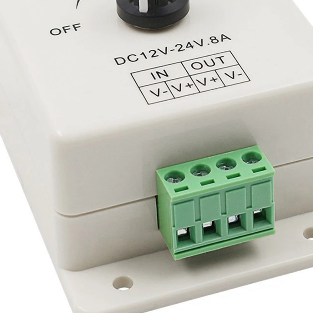 

3 PCS LED Dimmer Switch DC 12V 24V 8A Adjustable Brightness Lamp Bulb Strip Driver Single Color Light Power Supply Controller