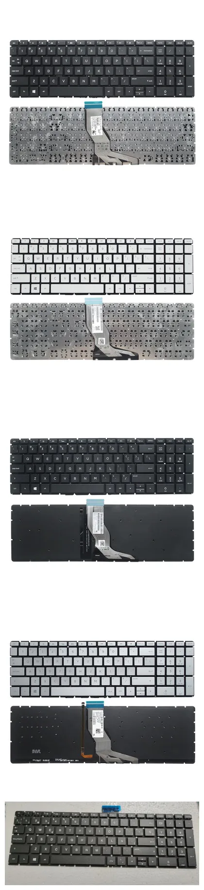 

New FOR HP 250 G6 255 G6 15-BS 15T-BS 15-BW 15Z-BW 15-CC 15-CK Keyboard US or Spanish BLACK SILVER BACKLIT