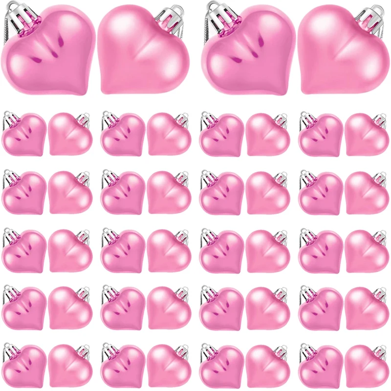 48 штук фенечки в форме сердца на День святого Валентина украшение гальваническое